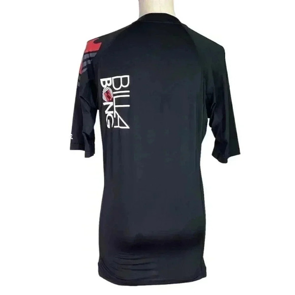 BillABong Sunshield Mens L Rash Guard Shirt Top Black UPF-50 UV/UVB Protection - Picture 6 of 9